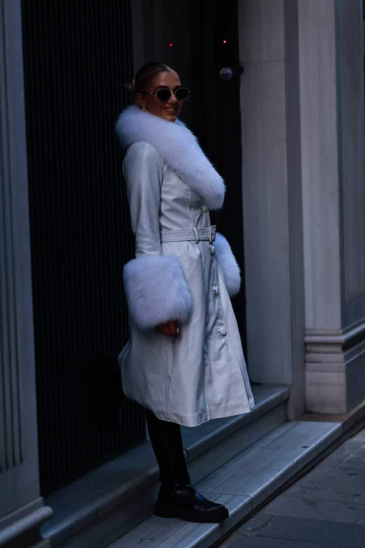 Kabát Leather biela